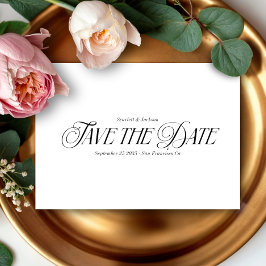 Modern Elegant Calligraphy Wedding Save The Date