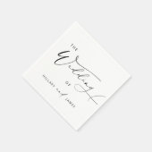 Modern Elegant Calligraphy Wedding Servet (Hoek)