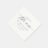 Modern Elegant Calligraphy Wedding Servet (Hoek)