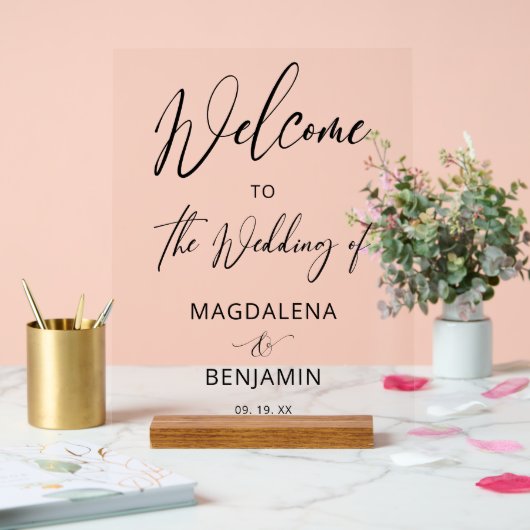 Modern Elegant Calligraphy Wedding Welcome (Mariage)