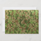 Modern Elegant Camouflage Glitter Army Verloving Save The Date (Achterkant)