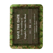 Modern Elegant Camouflage Glitter Save the Date Magneet (Verticaal)