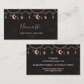 Modern Elegant Celestial Elements Yoga Visitekaartje (Voorkant / Achterkant)