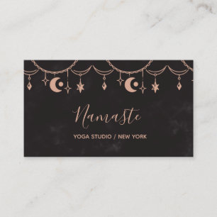 Modern Elegant Celestial Elements Yoga Visitekaartje