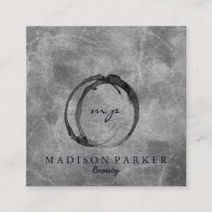 Modern Elegant Champagne Abstracte Beauty Stylist Vierkante Visitekaartje