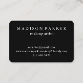 Modern Elegant Champagne Abstracte Beauty Stylist Visitekaartje (Achterkant)