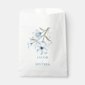 Modern Elegant Chic Dusty Blue Wedding Bedankzakje (Voorkant)