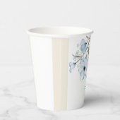 Modern Elegant Chic Dusty Blue Wedding Papieren Bekers (Rechts)