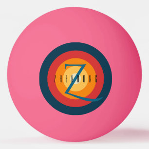 Modern Elegant Chic Monogrammed Initiaal Custom Pingpongballen