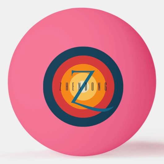 Modern Elegant Chic Monogrammed Initiaal Custom Pingpongballen (Voorkant)