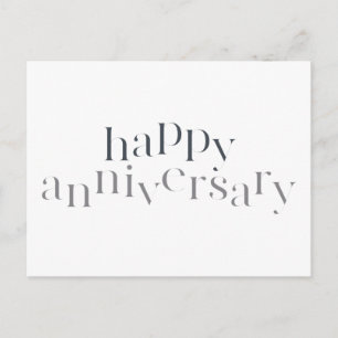 Modern, elegant, chic ontwerp Gelukkig jubileum Briefkaart