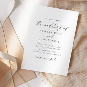 Modern Elegant Chic Script bruiloft uitnodiging