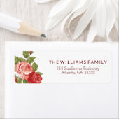 Modern Elegant Chic Waterverf Botanical Floral Etiket (Insitu)