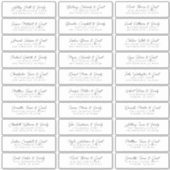 Modern Elegant Chic Wedding Guest Adres Sticker (Voorkant)