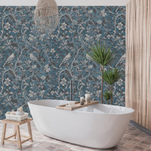 Modern Elegant Chinoiserie Bloemenpatroon Behang