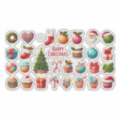 Modern elegant christmas  sticker (Voorkant)