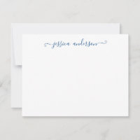 Modern Elegant Classic Dark Navy Blue Script