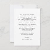 Modern Elegant Classic Typography Photo Wedding Bedankkaart (Achterkant)