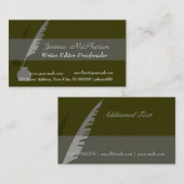 Modern Elegant Classy Black  Pen Visitekaartje (Voorkant / Achterkant)