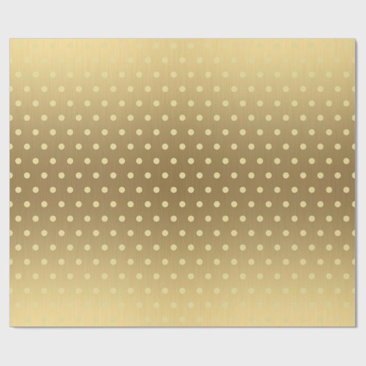Modern Elegant Classy Polka Dots on Gold Cadeaupapier (Vlak)