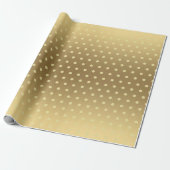 Modern Elegant Classy Polka Dots on Gold Cadeaupapier (Uitgerold)