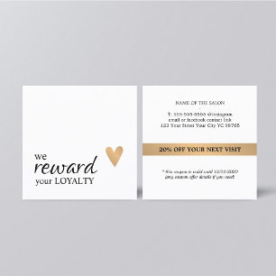 Modern Elegant Clean Loyalyt Coupon Schoonheidssal Klantenkaartje