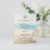 Modern Elegant Coastal Wedding Invitation (Debout devant)