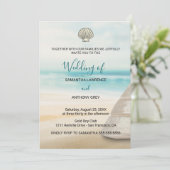 Modern Elegant Coastal Wedding Invitation (Debout devant)