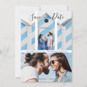 Modern Elegant Collage 2 Photos Couple Wedding (Voorkant)