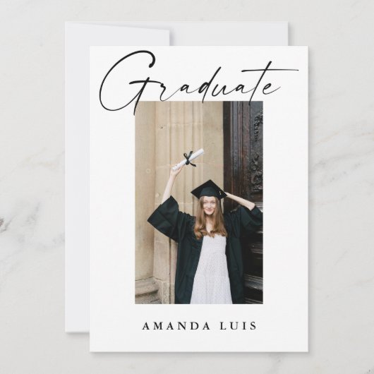 Modern Elegant Collage Afstuderen Uitnodiging (Voorkant)