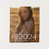 Modern Elegant College of High School Afstuderen Wandkleed (Voorkant)