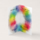 Modern Elegant Colorful Monogram Sjabloon Visitekaartjes (Binnen)