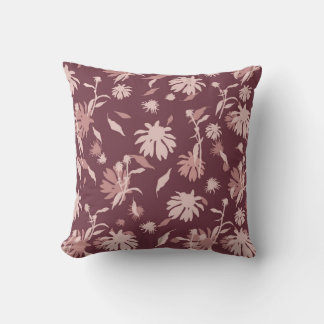Modern Elegant Coneflowers Chestnut Red Kussen