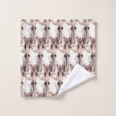 Modern, Elegant, Country White Horses  (Gant de toilette)