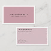 Modern elegant Creative Trendy Roos Colour Design Visitekaartje (Voorkant / Achterkant)