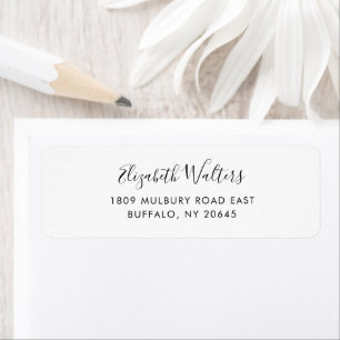 Modern Elegant Cursief Script Retouradres Etiket