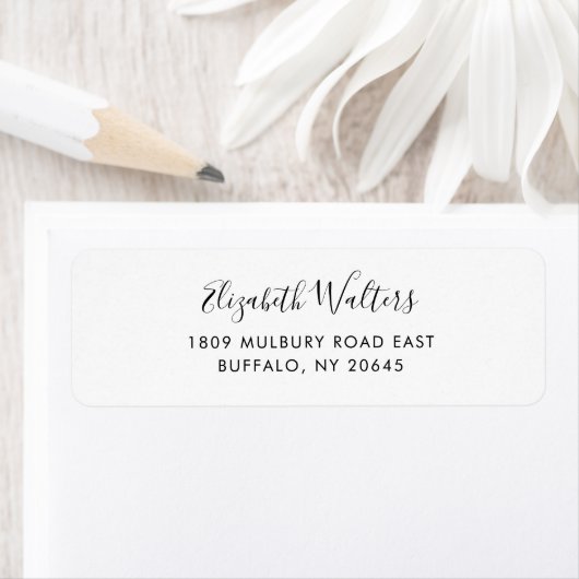 Modern Elegant Cursief Script Retouradres Etiket (Insitu)