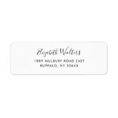 Modern Elegant Cursief Script Retouradres Etiket (Voorkant)