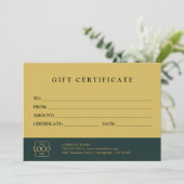 Modern Elegant Custom Business Gift Certificate (Staand voorkant)