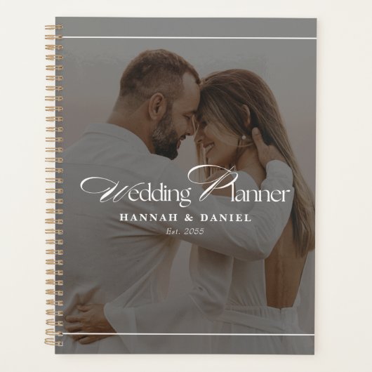 Modern Elegant Custom Photo Wedding  Planner (Voorkant)