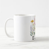 Modern elegant cute girly simple wildflowers koffiemok (Links)