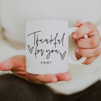 Modern Elegant Dankbaar voor je Thanksgiving Koffiemok