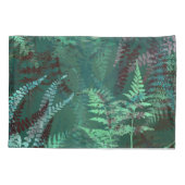 Modern Elegant Dark Emerald Green Ferns Kussensloop (Achterkant)