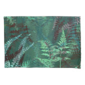 Modern Elegant Dark Emerald Green Ferns Kussensloop (Voorkant)