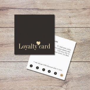 Modern Elegant Dark Faux Gold Heart Beauty Loyalty