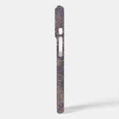 Modern elegant dark lavender chic gold floral Case (Achterkant / Links)