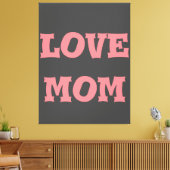 Modern elegant_deep_gray_pink_love mamma_design canvas afdruk (Insitu (Woonkamer))