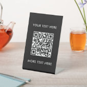 Modern Elegant Design Business Logo Tekst QR Code Reclamebord Met Voetstuk (Insitu)