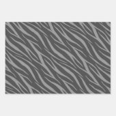 Modern elegant design zwart grijs Zebra Inpakpapier Vel (Voorkant 2)