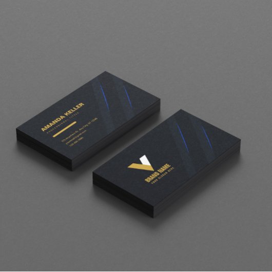 Modern Elegant Donker Visitekaartje